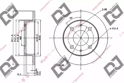 Тормозной диск DJ PARTS BD1938